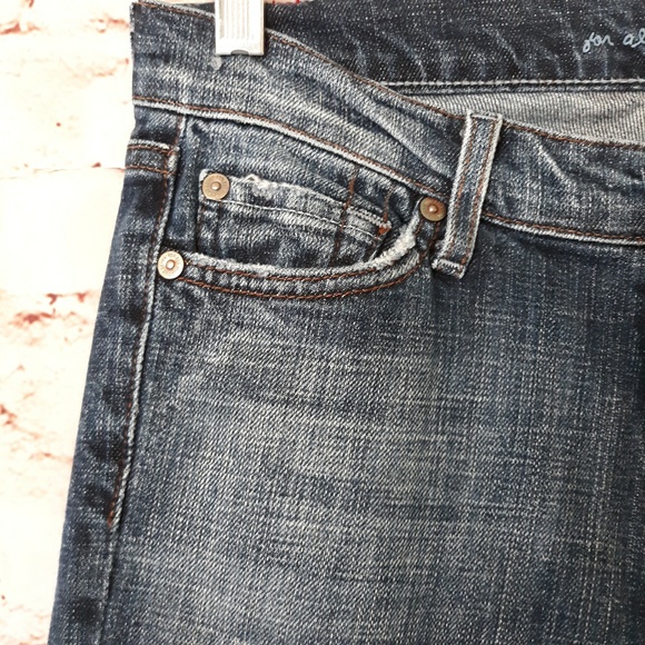 7FAMK Bootcut Denim Mid Rise Blue Jeans Sz 27 - Picture 2 of 8